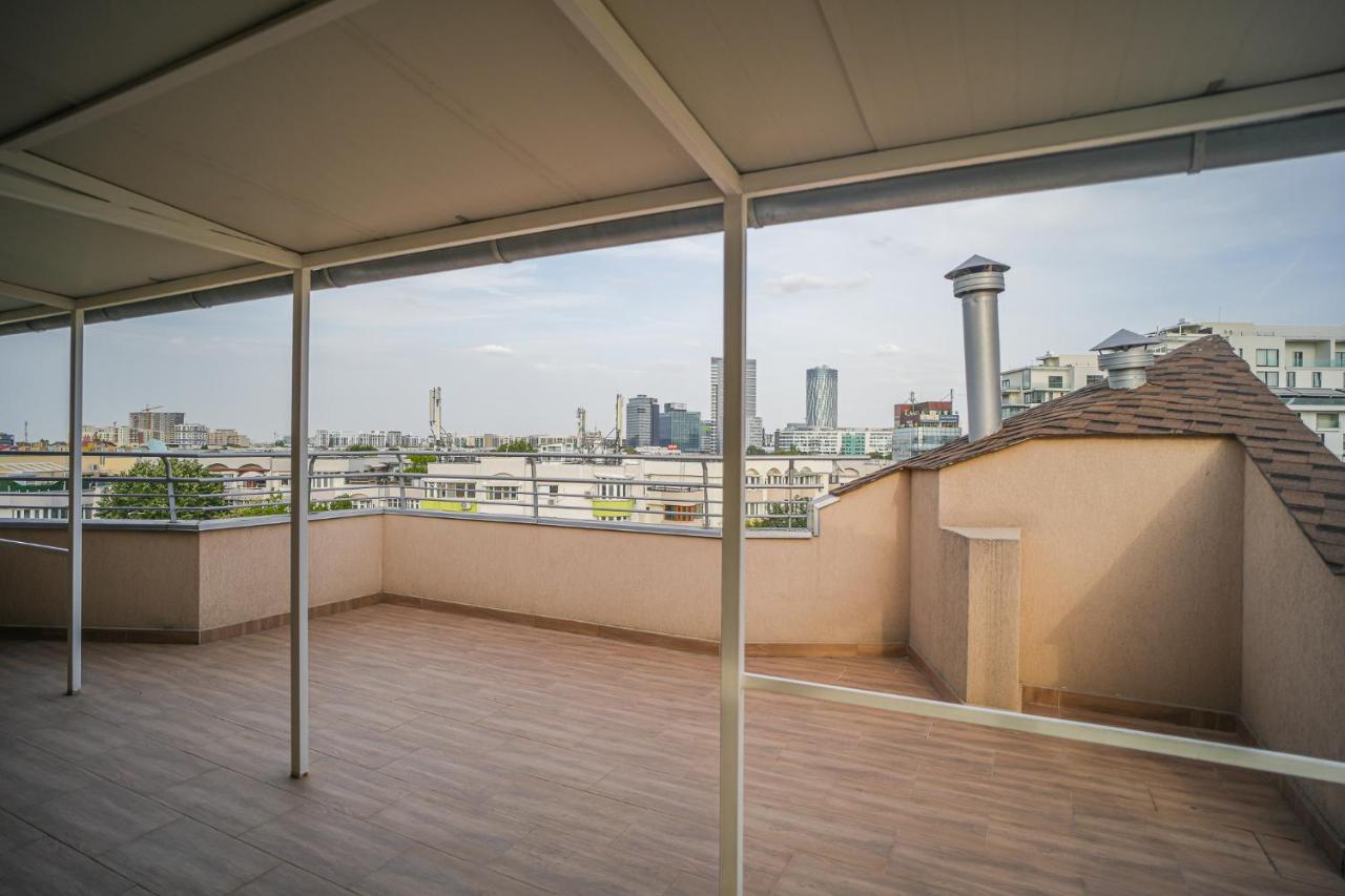 Penthouse With Huge Rooftop & Amazing City View Bucareste Exterior foto